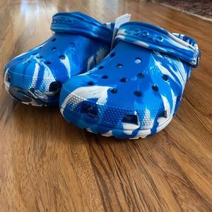 Royal Blue Marbled Crocs